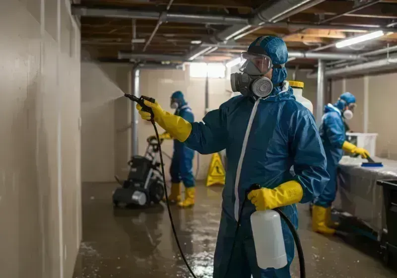 Basement Sanitization and Antimicrobial Treatment process in Chrisman, IL